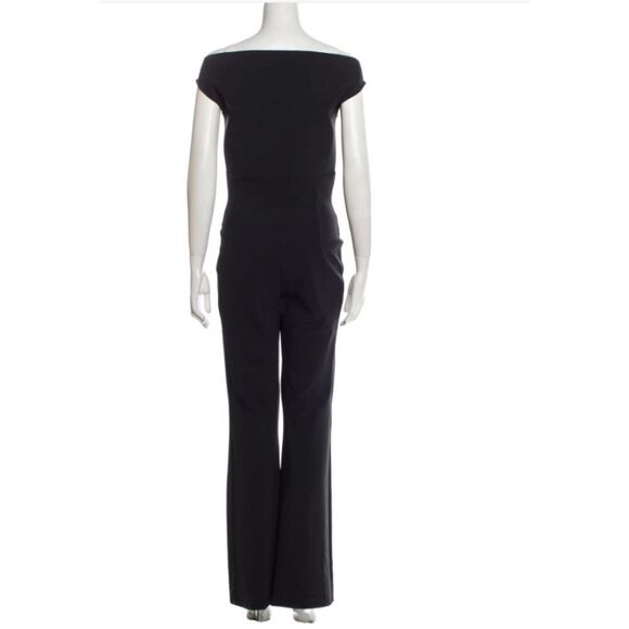 La Petite Robe di Chiara Boni Off the Shoulder Jumpsuit Size M Black - Picture 3 of 4